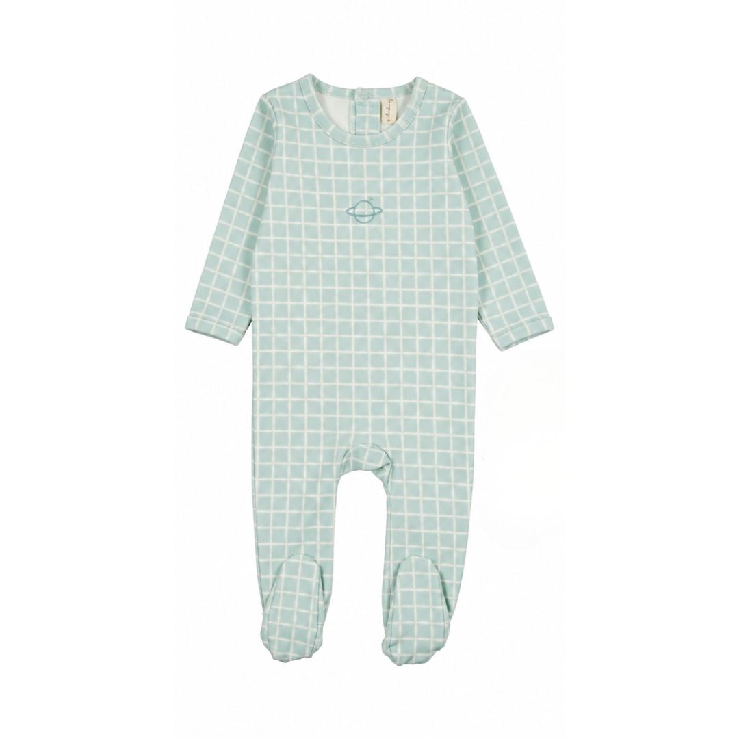 Checkered Embroidered Footie