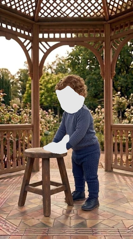 Boys Pull Over Sweater with Gold Buttons