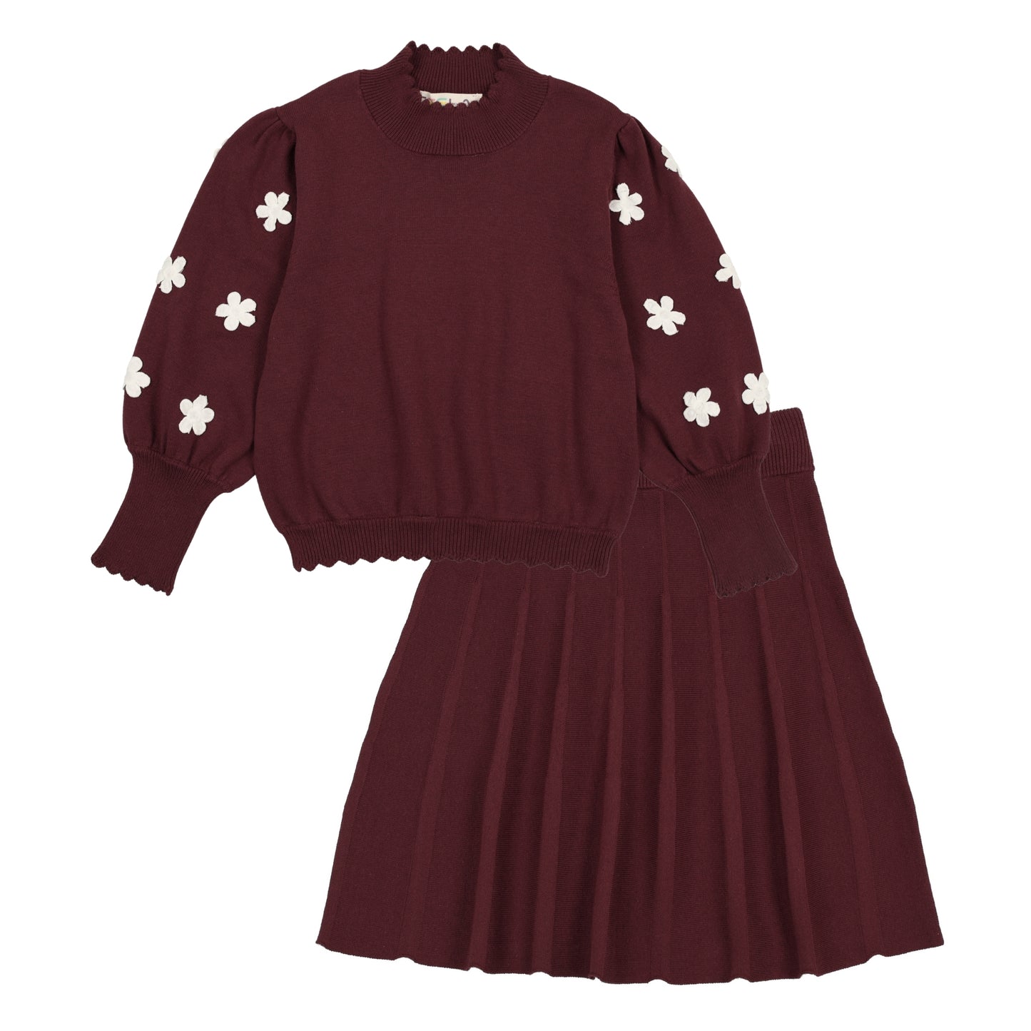 Embroidered Knit Set